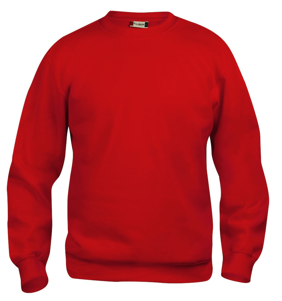 Clique Basic Roundneck Junior 021020 - Rood - 35 - 130/140 (9-11 jaar)