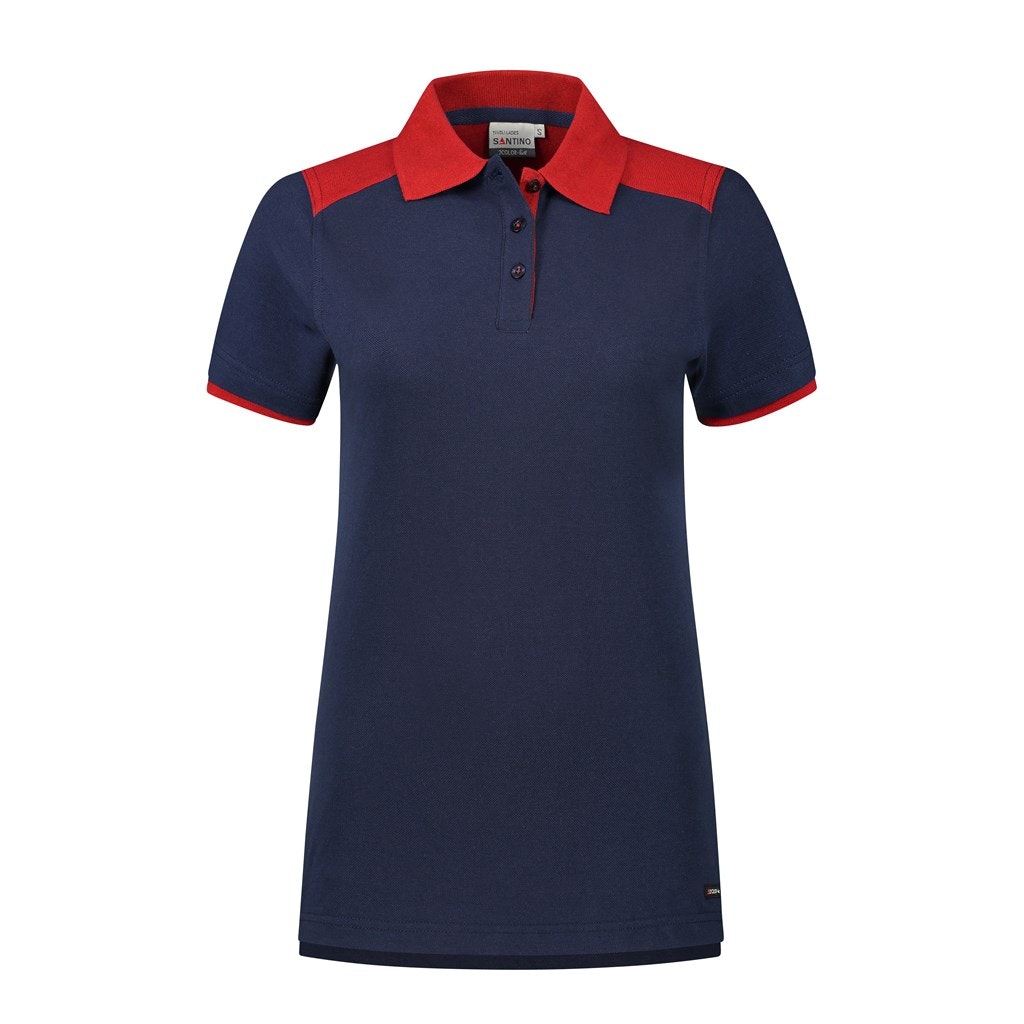 Santino poloshirt Tivoli Ladies - XS - Real Navy / Red 6214