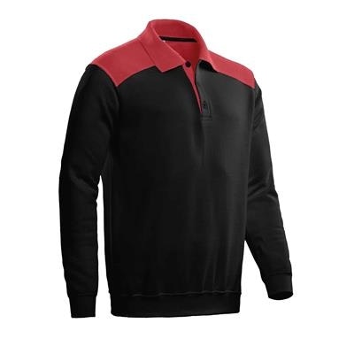 Santino polosweater Tesla - Black / Red  - 5XL