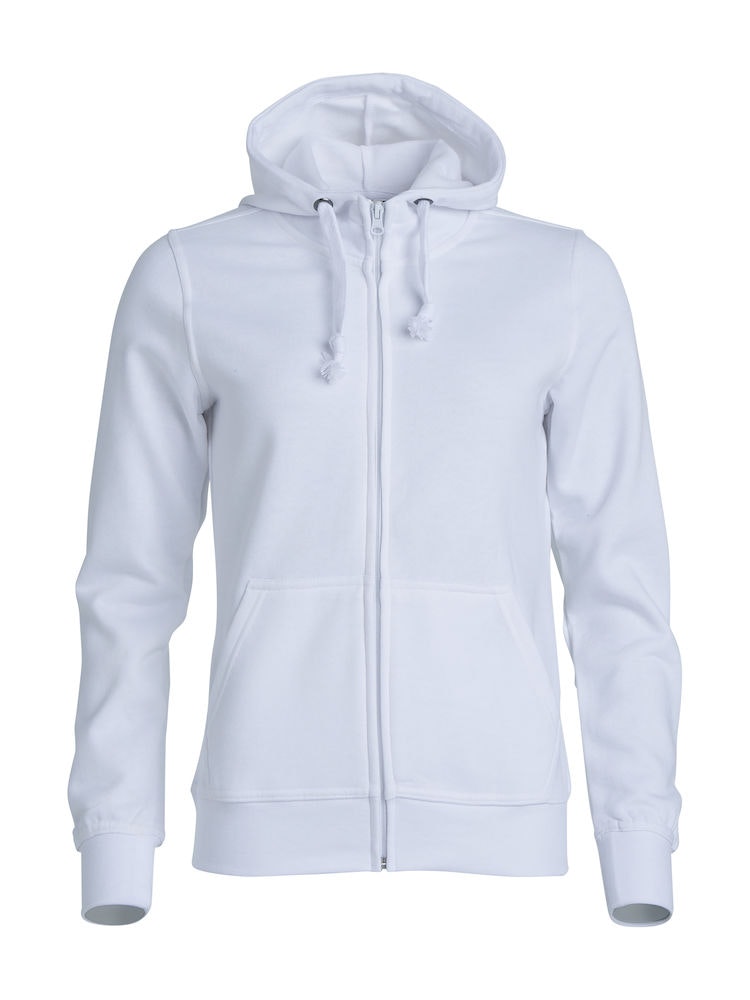 Clique Basic Hoody Full zip Dames 021035 - Wit - 00 - 2XL