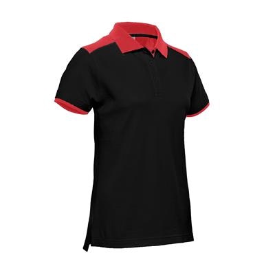Santino poloshirt Tivoli Ladies - Black / Red  - XL