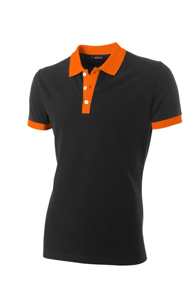 Tricorp PBF-210 Polo Bi-color fitted (201002) - S - Black / Orange