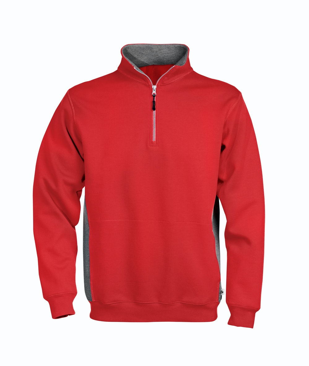 Acode 1705 Sweater met rits (100209) - Rood 331 - M