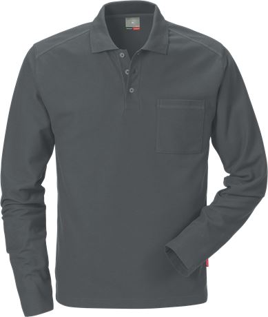Fristads PM-7393 Match Poloshirt Lange Mouwen (100781) - 2XL - Dark Grey / Grey 941 