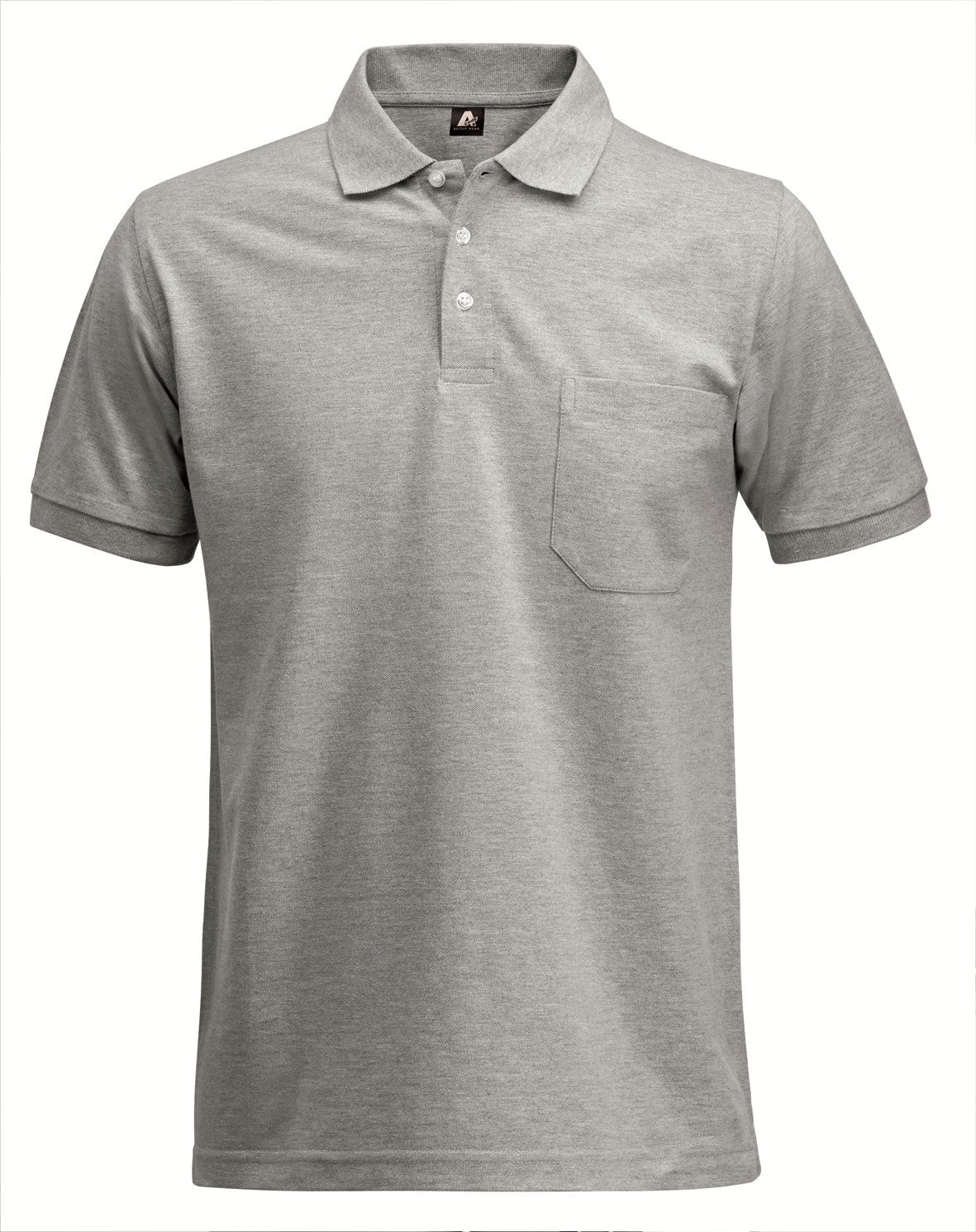 Acode 1721 Polo pique met borstzak (100219) - M - Lichtgrijs 910