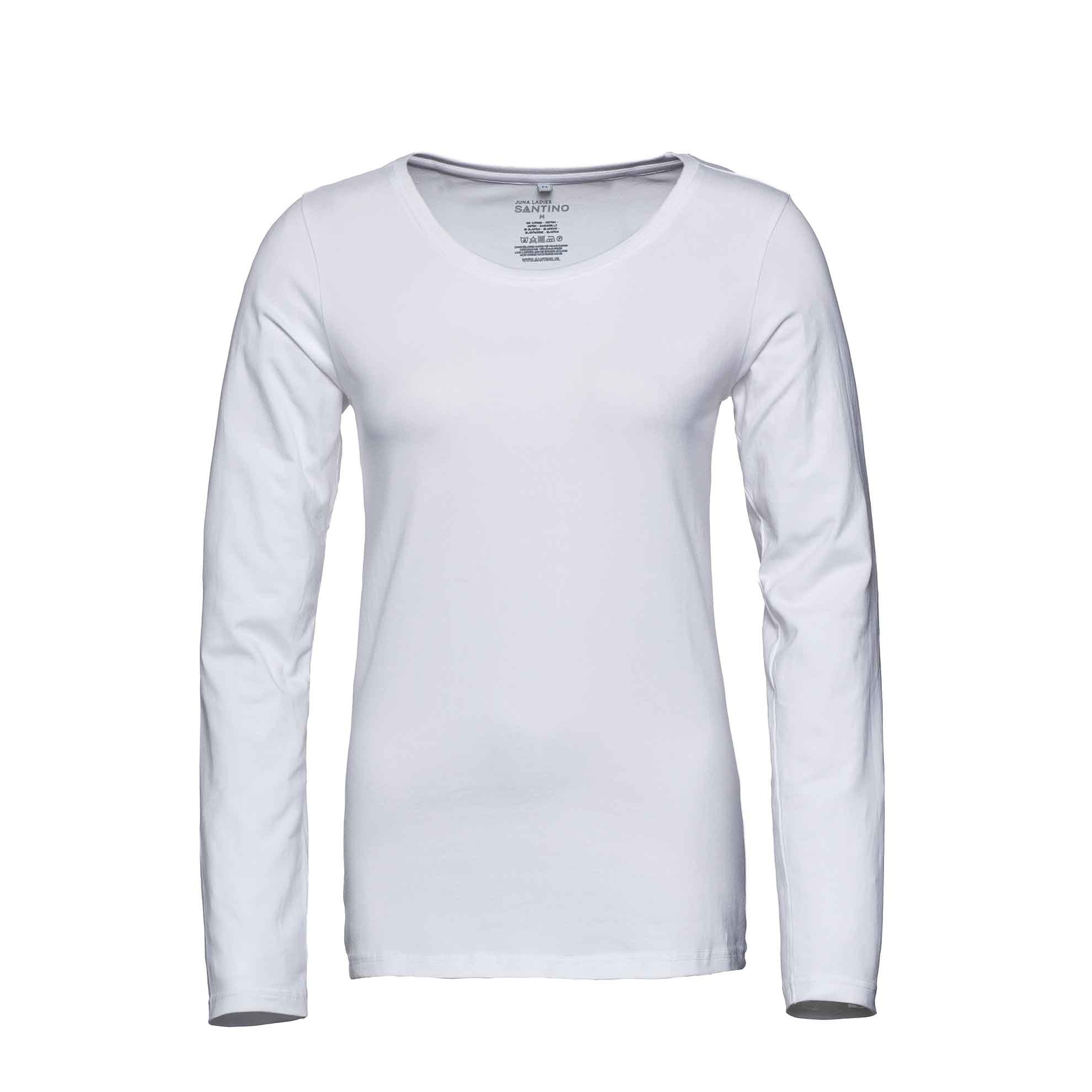 Santino slimfit T-shirt lange mouw Juna Ladies - Wit 1000 - L