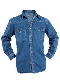 Brams Paris overhemd Brad - A54 Denim stone wash - M
