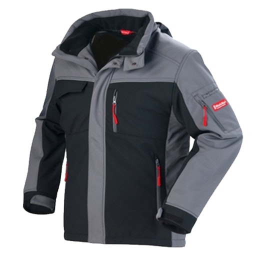 Workman winter softshell jas - XL - 2516 Zwart / Grijs
