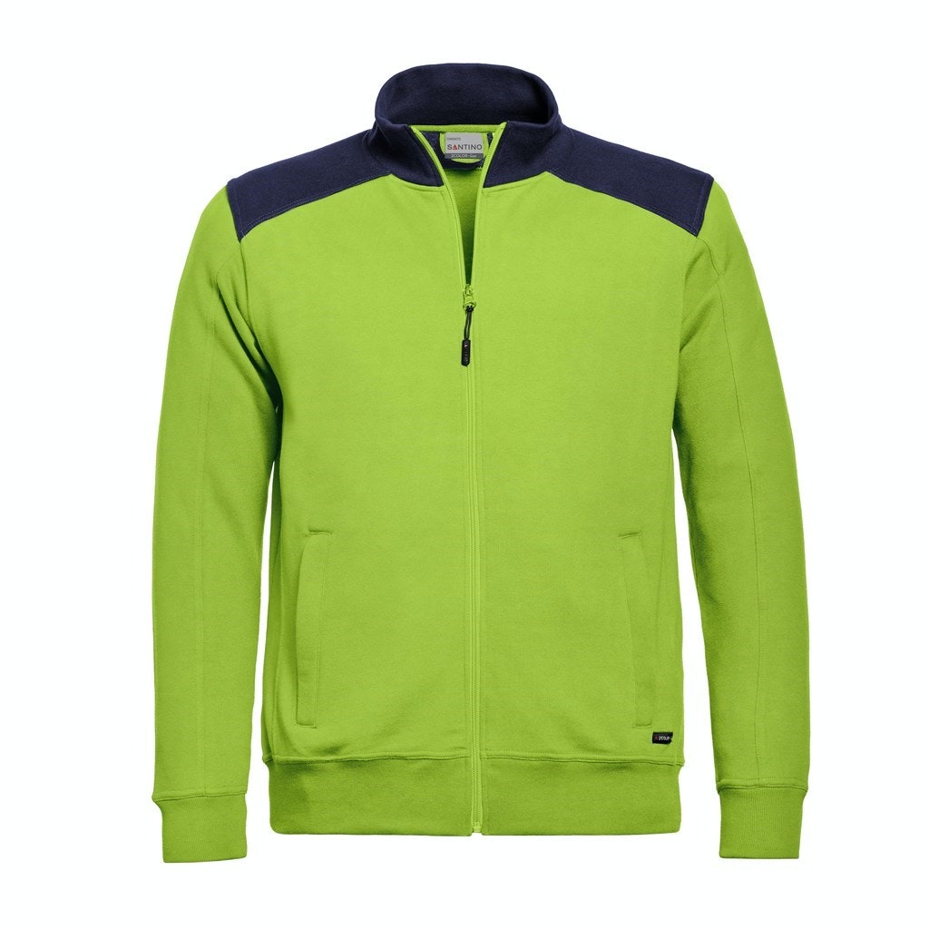 Santino sweatjack Toronto bi-colour - S - Lime / Real Navy 5020