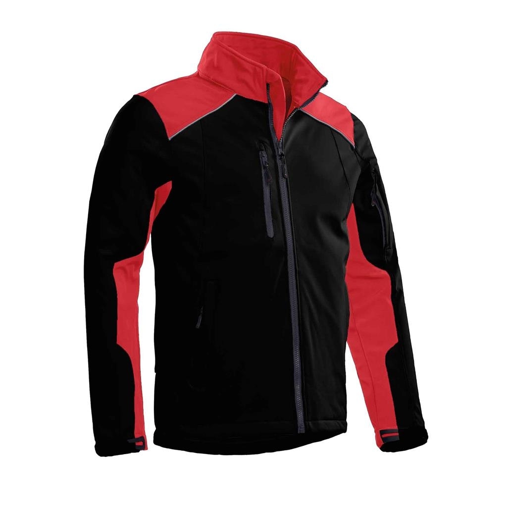 Santino softshell jacket Tour - Black / Red  - S