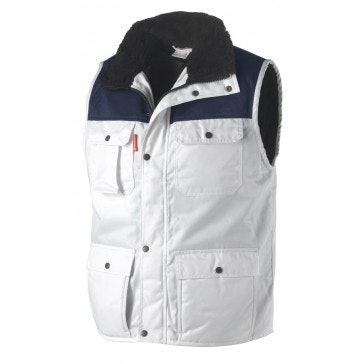 Workman Beaver Bi-color Bodywarmer - 1142 Wit / Navy - M