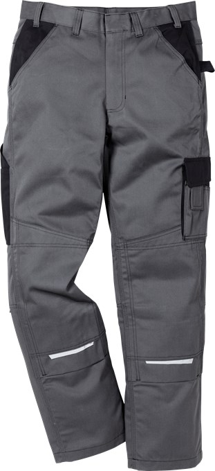 Fristads 100813 Katoenen Werkbroek - 48 - Grey / Black 896