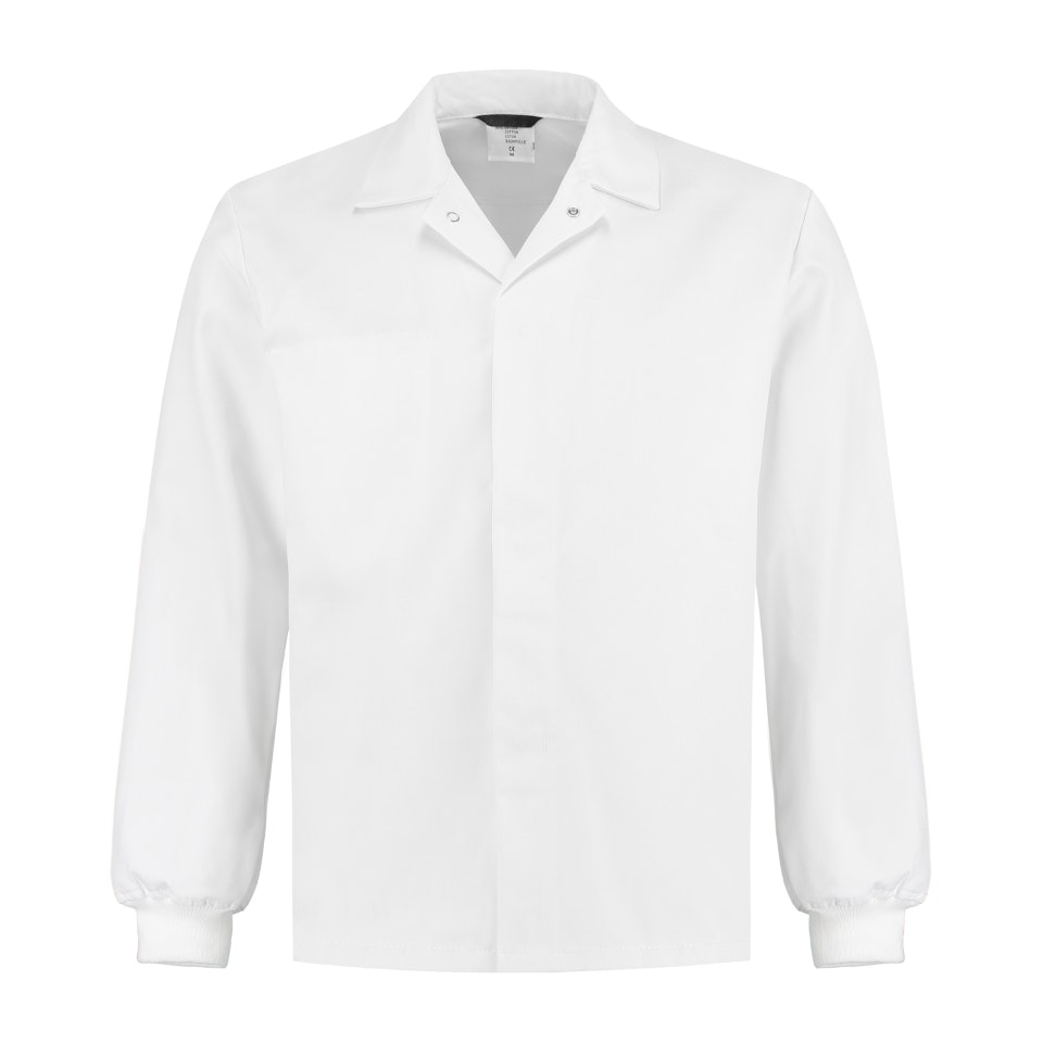 Bestex foodjasje met tricot manchetten HACCP - Wit - L