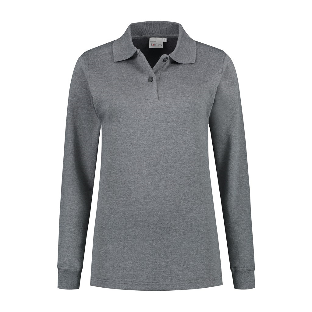 SANTINO Polosweater Rick Dames - XL - Donker Grijs - Dark Grey 8021