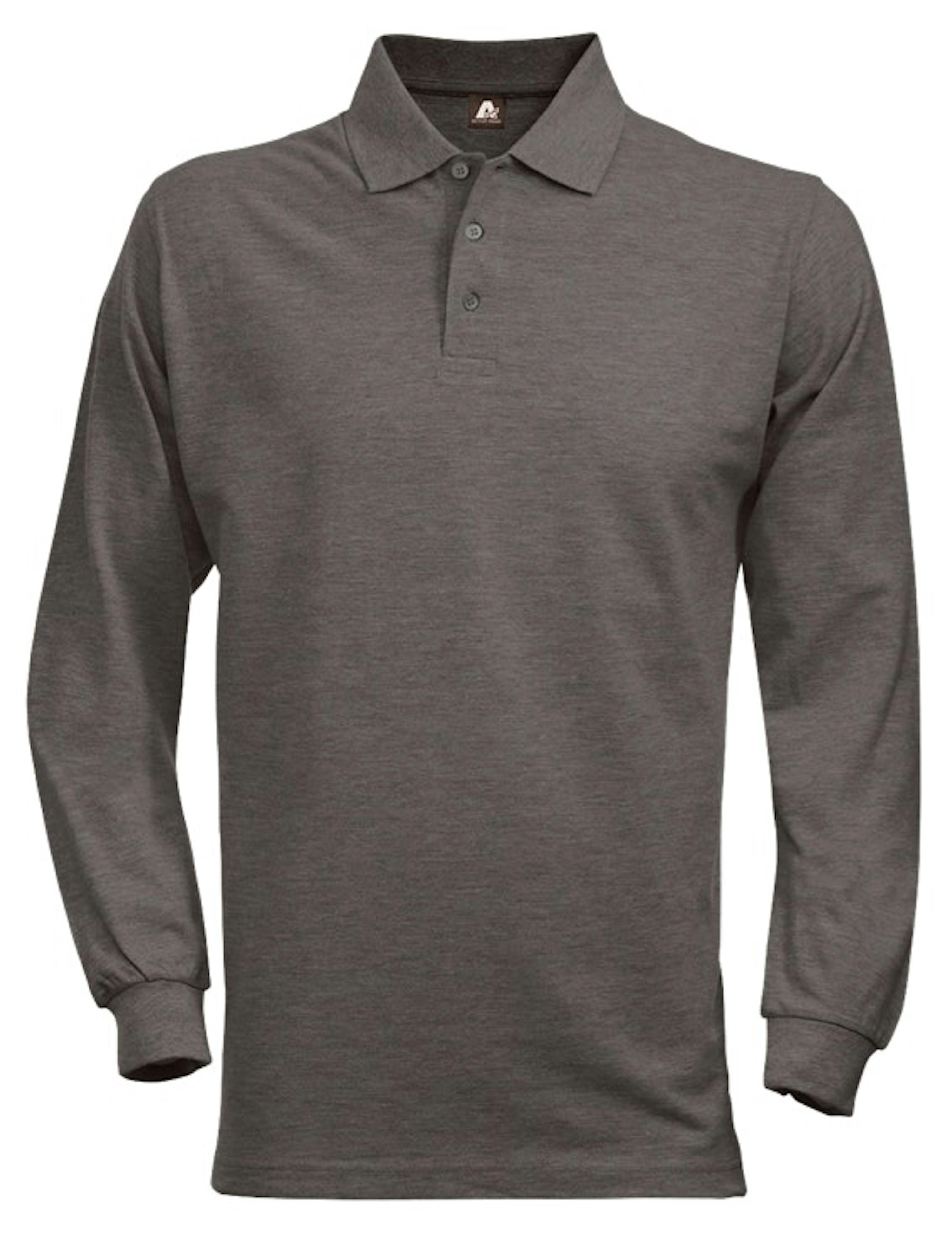 Acode 1722 Polo pique met lange mouw (100220) - Donkergrijs 941 - XL Acode 1722 Polo pique met lange mouw (100220) - Donkergrijs 941 - XL