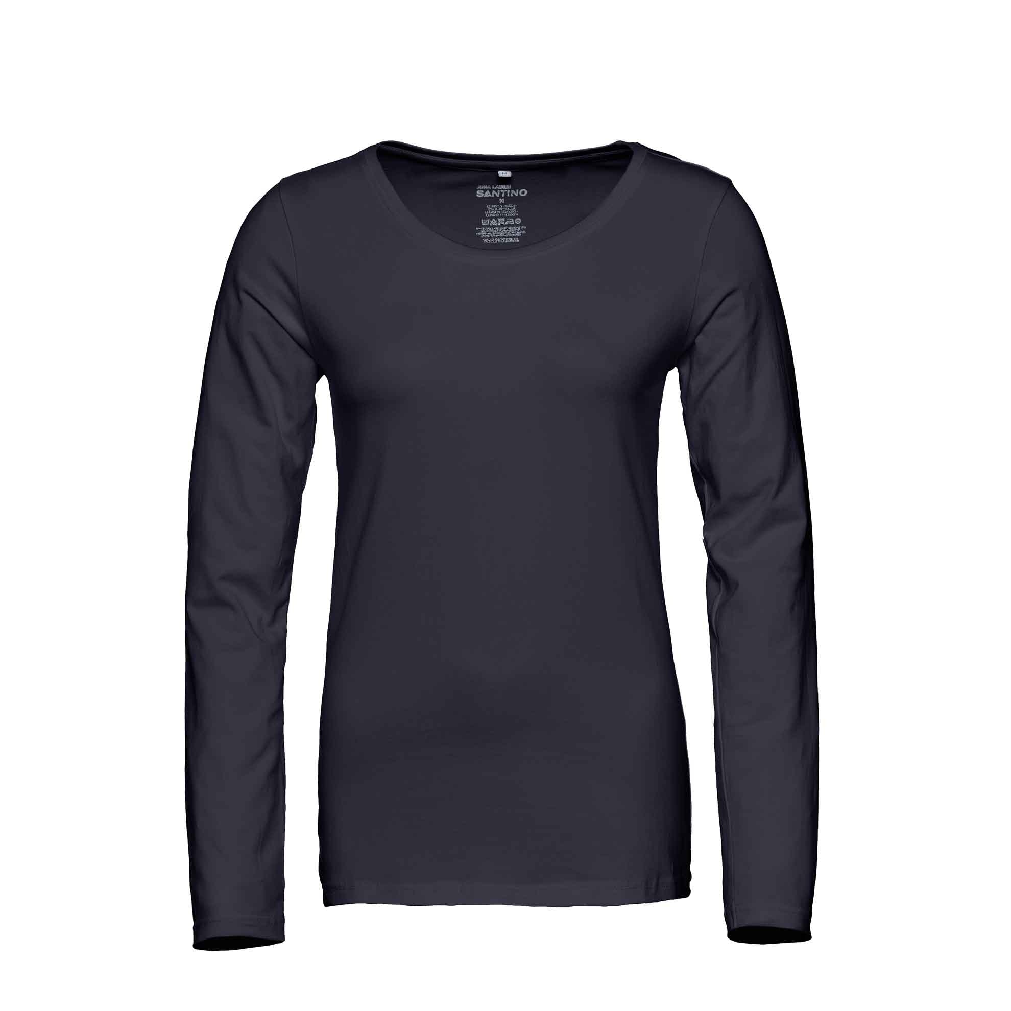 Santino slimfit T-shirt lange mouw Juna Ladies - S - Graphite 8024