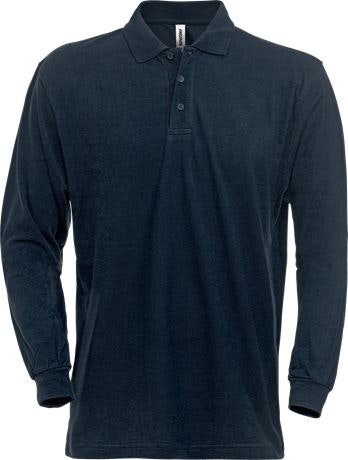 Acode 1722 Polo pique met lange mouw (100220) - Donker marine 544 - 3XL