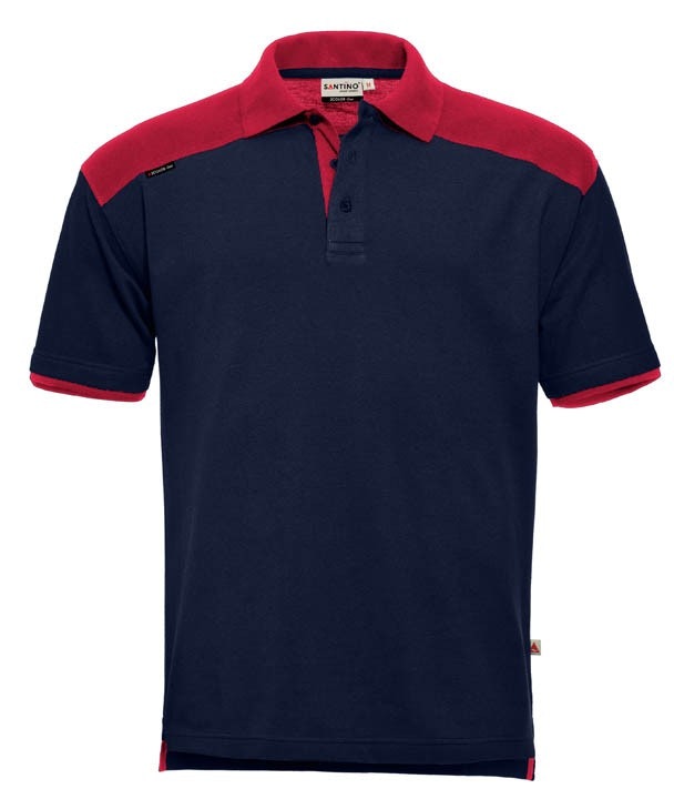 Santino poloshirt Tivoli - Real Navy / Red 6214 - L