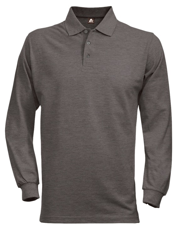 Acode 1722 Polo pique met lange mouw (100220) - Donkergrijs 941 - M