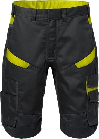 Fristads Fusion korte broek 2562 STFP (129530) - 48 - Black / Hi-Vis Yellow 982