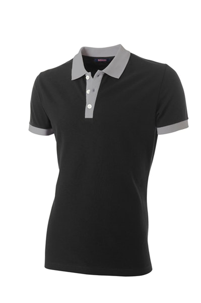 Tricorp PBF-210 Polo Bi-color fitted (201002) - S - Black / Grey