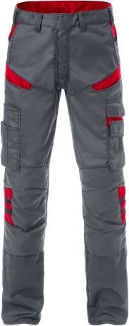 Fristads Fusion Werkbroek 2555 STFP Kniezakken (129482) - Grey / Red 866 - 60