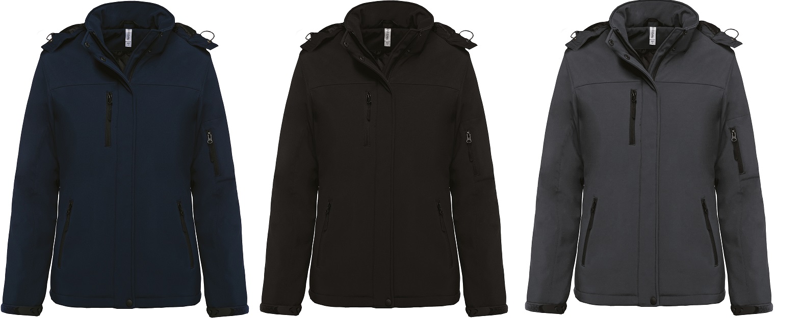 Voordelige gewatteerde softshell jas dames K651
