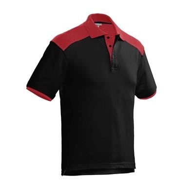Santino poloshirt Tivoli - Black / Red  - 4XL