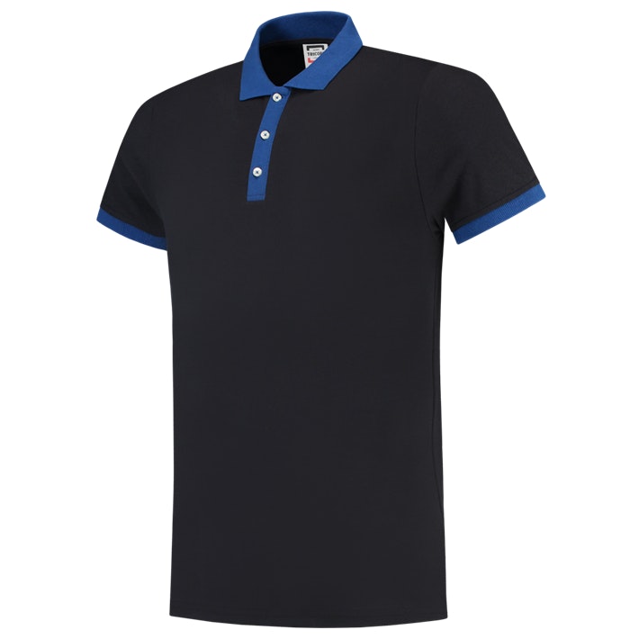 Tricorp PBF-210 Polo Bi-color fitted (201002) - S - Navy / Royal Blue